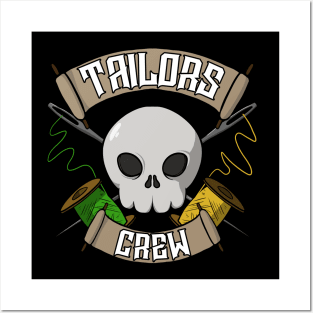 Tailors crew Jolly Roger pirate flag Posters and Art